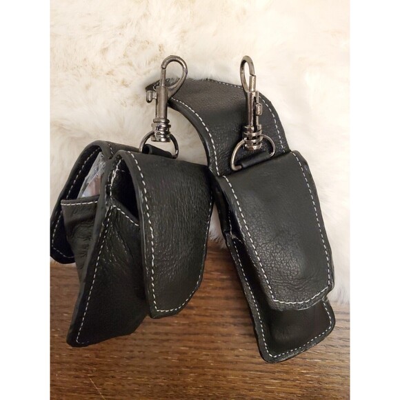 CaddyO 06' Genuine Blk Leather Wine Bottle Cooler Zip Carrier 7 Extra Essentials - Picture 11 of 16